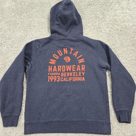 Mountain Hardwear Sweater Mens Medium Blue Hooded Pullover Long Sleeve‎ Pockets - Picture 7 of 12